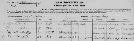 new south wales 1828 census